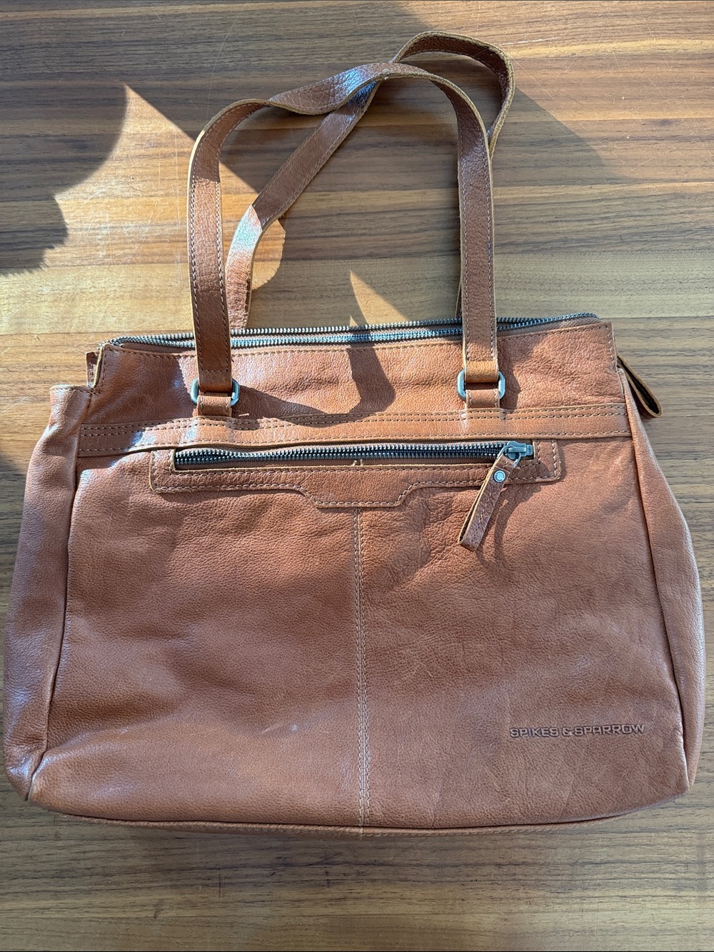 Spikes and Sparrow Leather Shoulder Bag